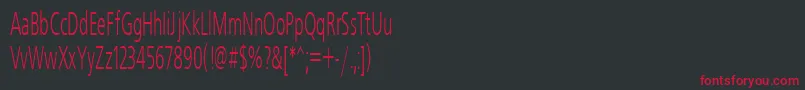 Freeset50n Font – Red Fonts on Black Background