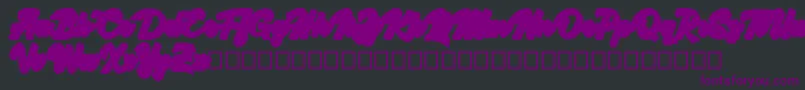 Kingfisher Extruded Font – Purple Fonts on Black Background