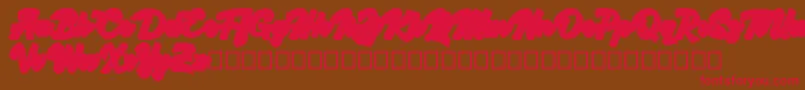 Lisätietoja Kingfisher Extruded-fontista Kingfisher Extruded-fontti – punaiset fontit ruskealla taustalla