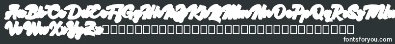 Шрифт Kingfisher Extruded – белые шрифты на чёрном фоне