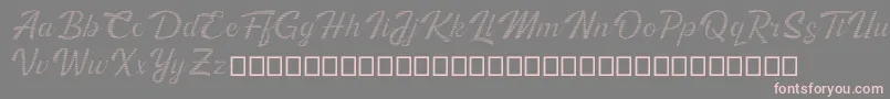Kingfisher Full Engraved Font – Pink Fonts on Gray Background