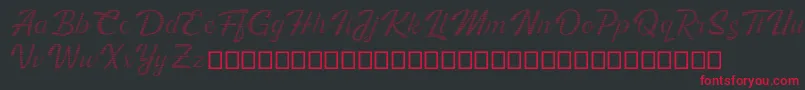 Kingfisher Full Engraved Font – Red Fonts on Black Background