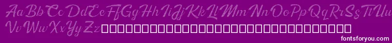 Kingfisher Full Engraved Font – White Fonts on Purple Background