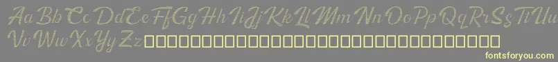 Kingfisher Full Engraved Font – Yellow Fonts on Gray Background