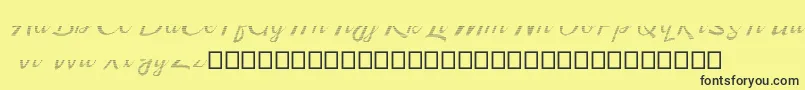 Kingfisher Half Engraved Font – Black Fonts on Yellow Background