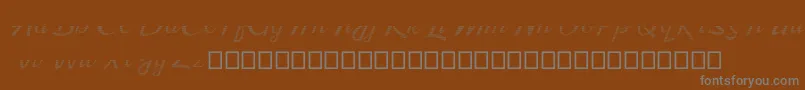 Kingfisher Half Engraved Font – Gray Fonts on Brown Background