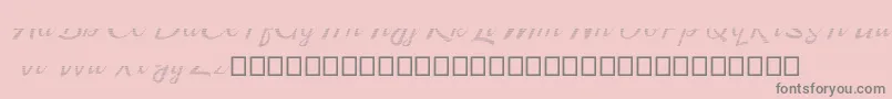 Kingfisher Half Engraved Font – Gray Fonts on Pink Background