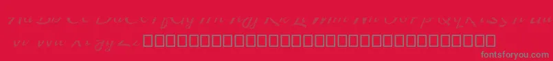 Kingfisher Half Engraved Font – Gray Fonts on Red Background