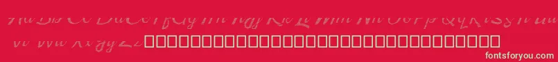 Kingfisher Half Engraved Font – Green Fonts on Red Background