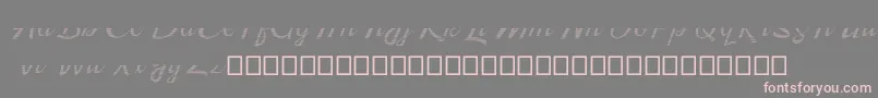 Kingfisher Half Engraved Font – Pink Fonts on Gray Background