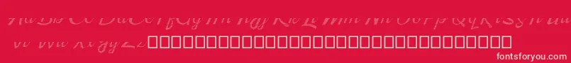 Kingfisher Half Engraved Font – Pink Fonts on Red Background