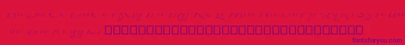 Kingfisher Half Engraved Font – Purple Fonts on Red Background