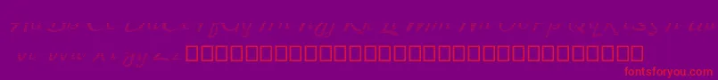 Kingfisher Half Engraved Font – Red Fonts on Purple Background