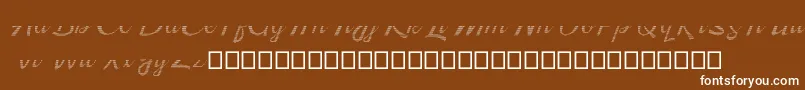 Kingfisher Half Engraved Font – White Fonts on Brown Background