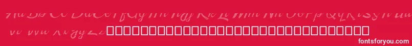 Fonte Kingfisher Half Engraved – fontes brancas em um fundo vermelho