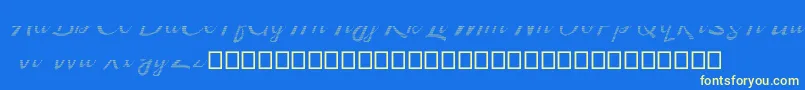 Kingfisher Half Engraved Font – Yellow Fonts on Blue Background