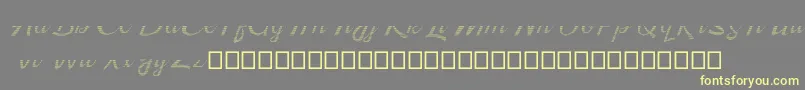 Kingfisher Half Engraved Font – Yellow Fonts on Gray Background