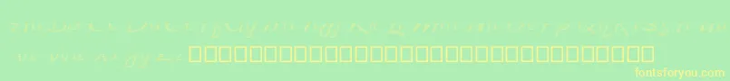 Kingfisher Half Engraved Font – Yellow Fonts on Green Background