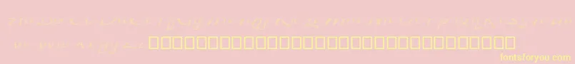 Kingfisher Half Engraved Font – Yellow Fonts on Pink Background