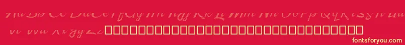 Kingfisher Half Engraved Font – Yellow Fonts on Red Background
