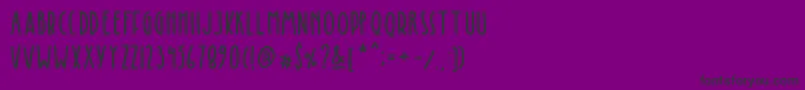 Czcionka Kinglet Cute – czarne czcionki na fioletowym tle