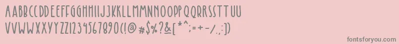 フォントKinglet Cute – ピンクの背景に灰色の文字
