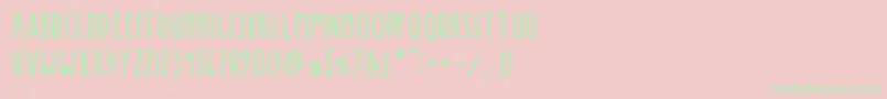 Kinglet Cute Font – Green Fonts on Pink Background