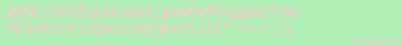 Kinglet Playful Font – Pink Fonts on Green Background