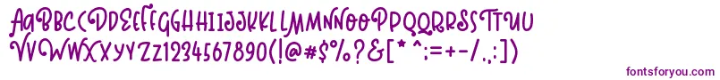 Kinglet Playful Font – Purple Fonts on White Background