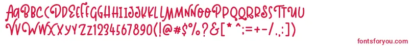Kinglet Playful Font – Red Fonts on White Background