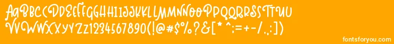 Kinglet Playful Font – White Fonts on Orange Background