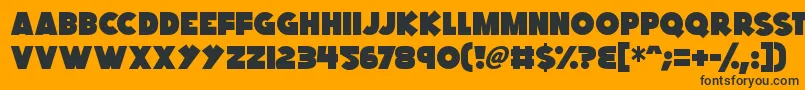 Kings Feast Font – Black Fonts on Orange Background