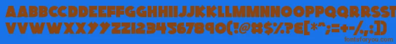 Kings Feast Font – Brown Fonts on Blue Background