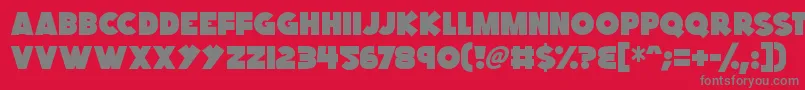 フォントKings Feast – 赤い背景に灰色の文字