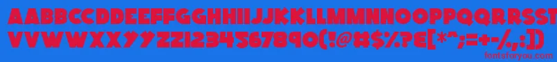 Kings Feast Font – Red Fonts on Blue Background