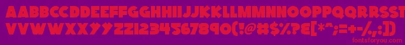 Kings Feast Font – Red Fonts on Purple Background