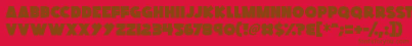 Kings Feast-fontti – ruskeat fontit punaisella taustalla