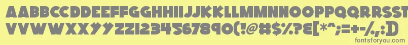 Kings Feast Font – Gray Fonts on Yellow Background