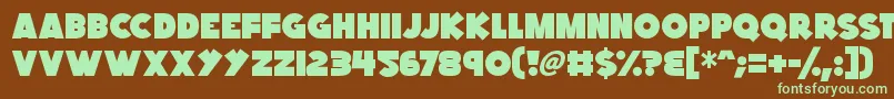 Kings Feast Font – Green Fonts on Brown Background