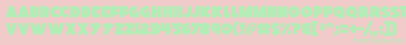 Kings Feast Font – Green Fonts on Pink Background