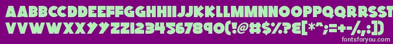 Kings Feast Font – Green Fonts on Purple Background