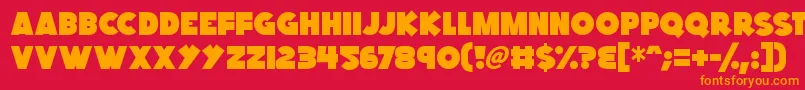 Kings Feast Font – Orange Fonts on Red Background