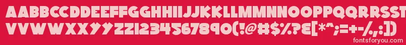 Kings Feast Font – Pink Fonts on Red Background