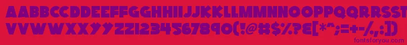 Kings Feast Font – Purple Fonts on Red Background