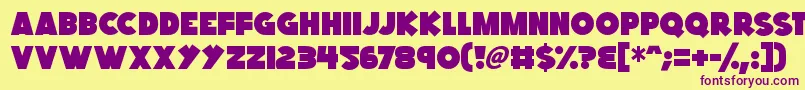 Kings Feast Font – Purple Fonts on Yellow Background