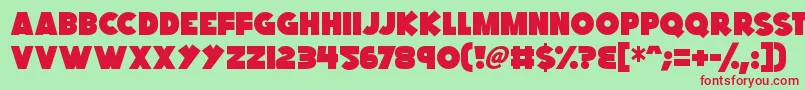 Kings Feast Font – Red Fonts on Green Background