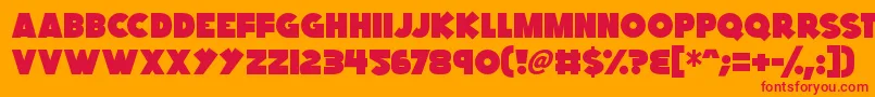 Kings Feast Font – Red Fonts on Orange Background
