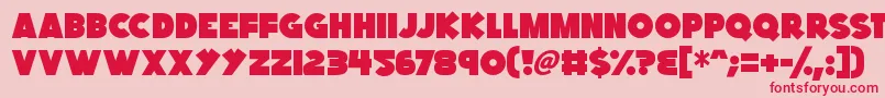 Kings Feast Font – Red Fonts on Pink Background