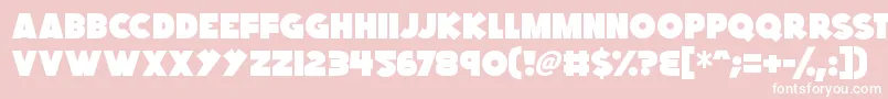 フォントKings Feast – ピンクの背景に白い文字