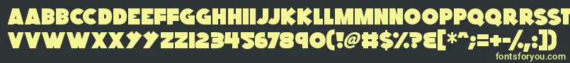 フォントKings Feast – 黒い背景に黄色の文字